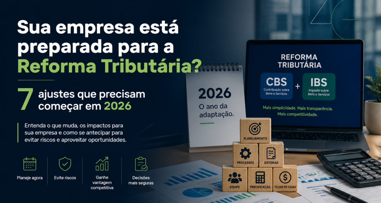 Sua empresa está preparada para a Reforma Tributária? 7 ajustes que precisam começar em 2026